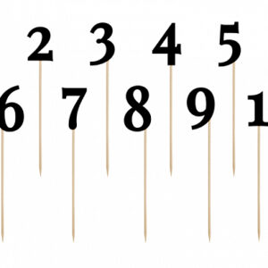cyfry na piku czarne 11 szt.