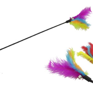 zabawka dla kota – piórko na tyczce (12 szt.)