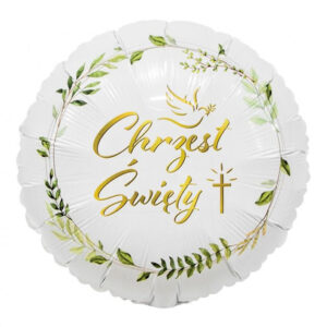 balon foliowy chrzest Święty gołąbek i krzyż 18"
