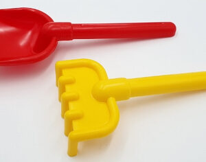 Łopatka + grabki plastikowe