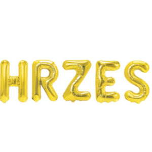 balon foliowy napis chrzest złoty