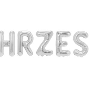 balon foliowy napis chrzest srebrny