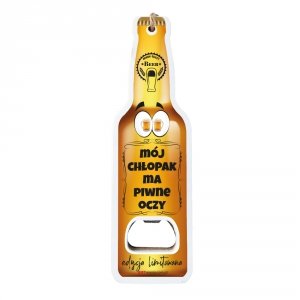 drewniany otwieracz „mój chłopak ma piwne oczy”
